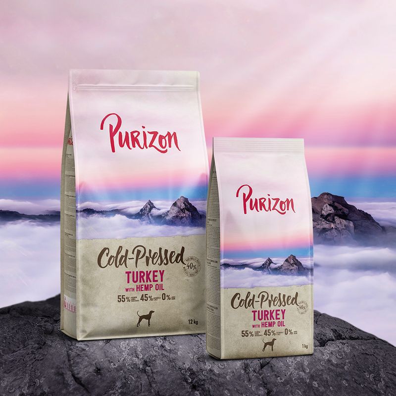 Purizon Coldpressed Economy Pack 2 x 12kg Turkey with Hemp Oil