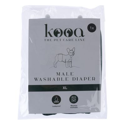 kooa Washable Nappy for Male Dogs Size S