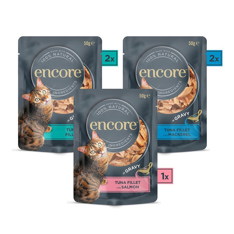 Encore Cat Gravy Pouch Mix 5 x 50g Chicken Selection (3 Varieties)