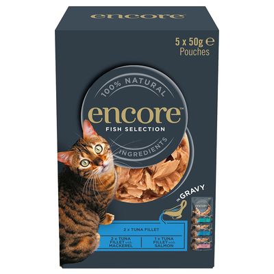 Encore Cat Gravy Pouch Mix 5 x 50g Chicken Selection (3 Varieties)