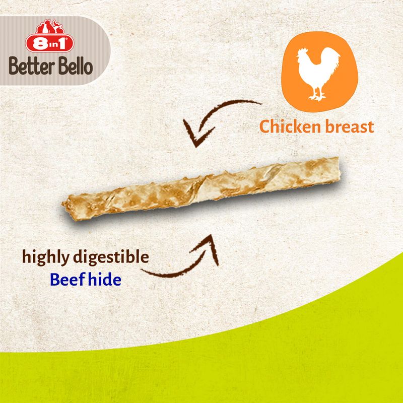 8in1 Better Bello Chicken Twisted Sticks 10 Sticks (60 g)