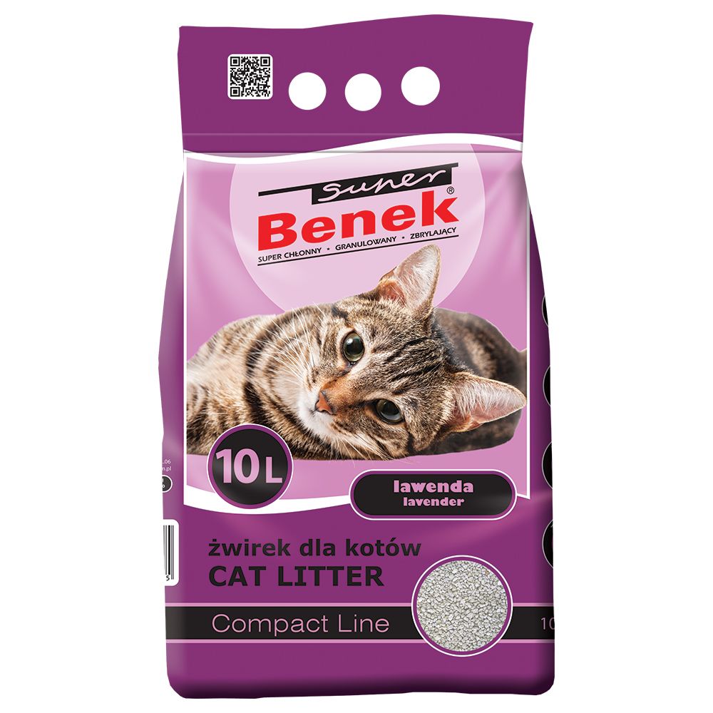 Super Benek Compact Lavender Cat Litter 10l