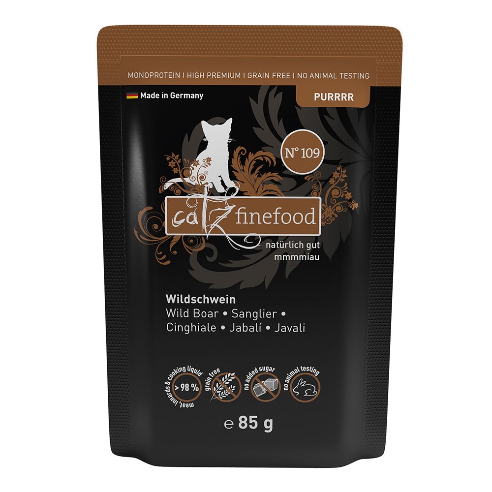 Economy Pack catz finefood Purrrr Pouch 24 x 85 g No. 109 Wild boar