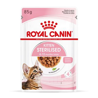 Royal Canin Sterilised Kitten in Gravy 12 x 85g