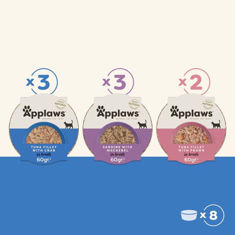 Applaws Cat Pot Multipack Selection 8 x 60g Chicken Selection