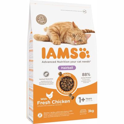 IAMS Advanced Nutrition Hairball with Chicken 3kg