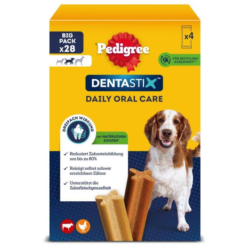 Dental care snack: Pedigree Dentastix for medium-sized dogs (10-25 kg) 5 Sticks