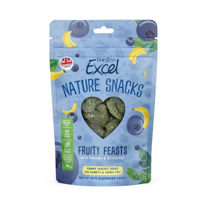 Burgess Excel Nature Snacks Fruity Feasts 60g