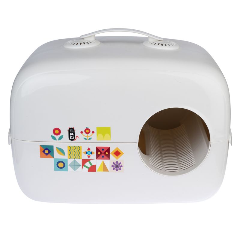 TIAKI Rex Covered Litter Box White