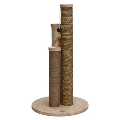 Designed by Lotte Willa Wooden Scratching Post Natural