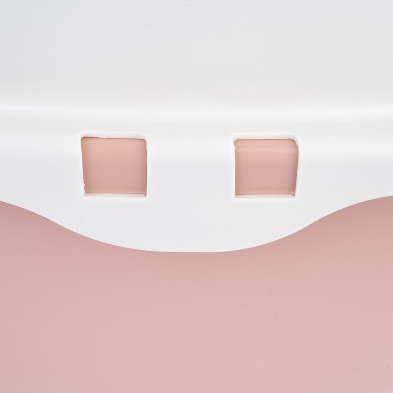 TIAKI Parfait Corner Hooded Litter Tray Cream/ pink