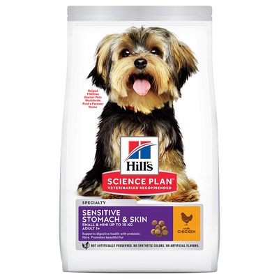 Hill’s Science Plan Adult 1+ Sensitive Stomach & Skin Small & Mini Chicken 1.5kg