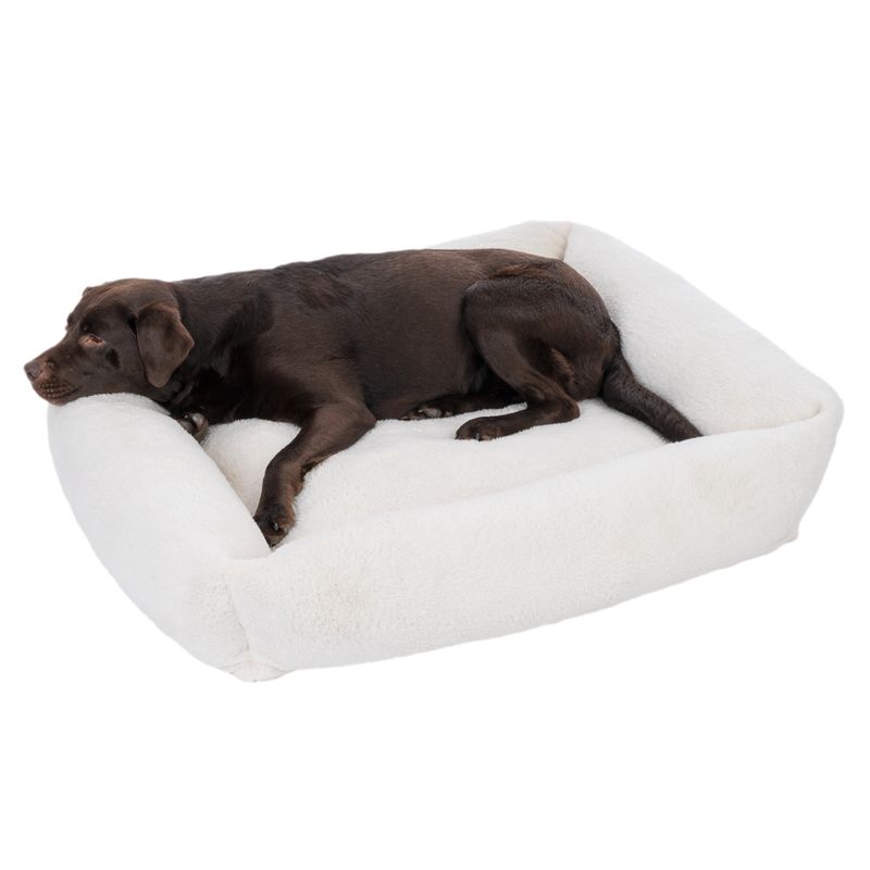 TIAKI Lazy Bear Dog Bed – Ecru Size M: 70 x 55 x 20cm (L x W x H)