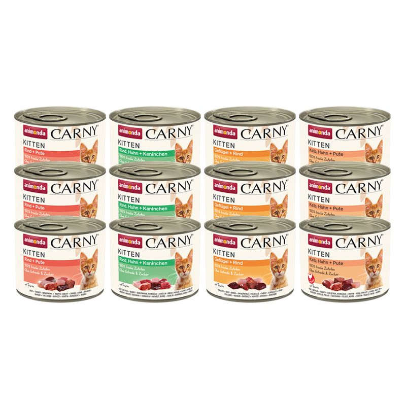 animonda Carny Kitten Mixed Pack 12 x 200g Mixed Pack (4 Varieties)