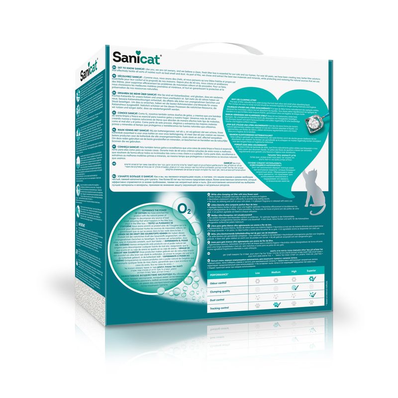 Sanicat Active White Clumping Cat Litter 10l