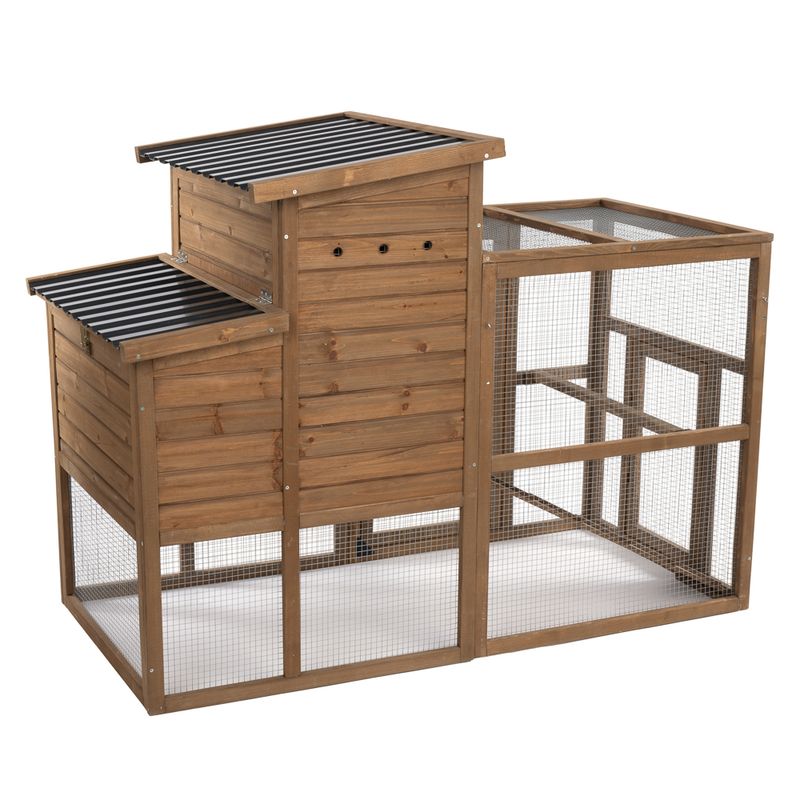 TIAKI Ranch Wooden Chicken Coop (Optionally Expandable) Attached Enclosure: 116 x 78 x 89.8 cm (L x W x H)