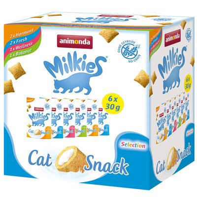 animonda Milkies Crunch Bag Mixed Pack 6 x 30g (4 Varieties)