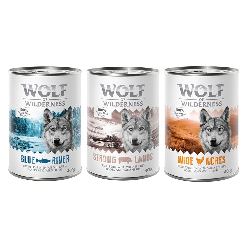 Wolf of Wilderness Adult Single Protein Mixed Packs 6 x 150g Mixed Pack (3 Varieties)