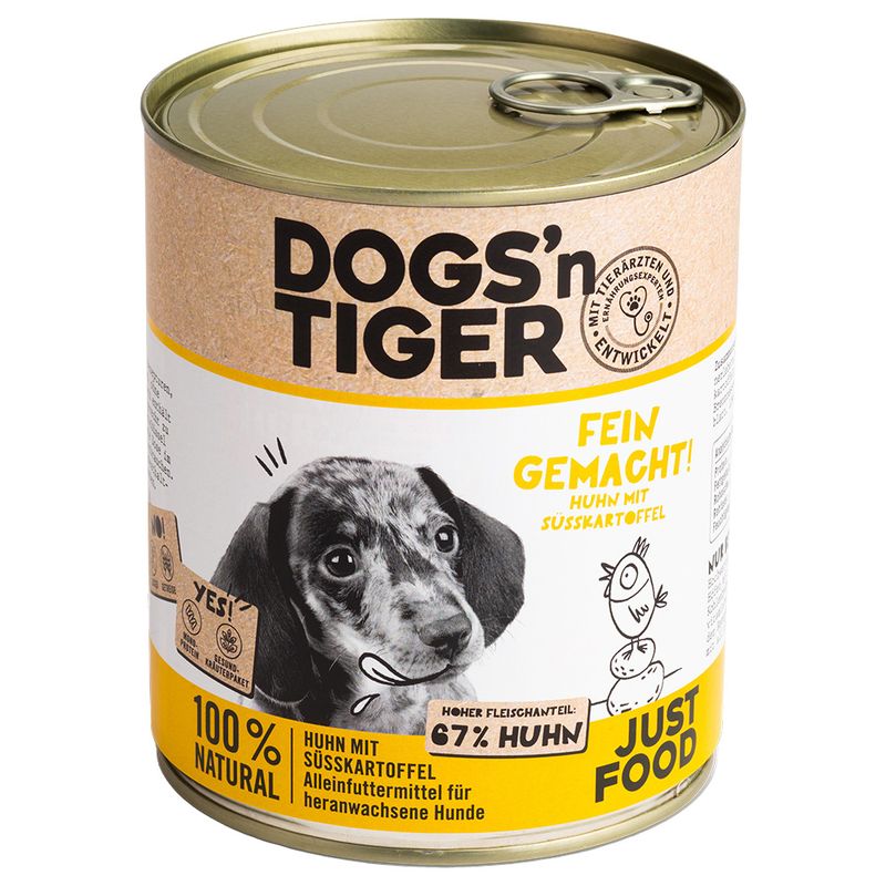 Dogs'n Tiger Junior Saver Pack 12 x 800g Chicken & Sweet Potato