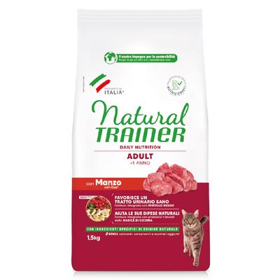 Natural Trainer Cat Adult with beef 9 kg