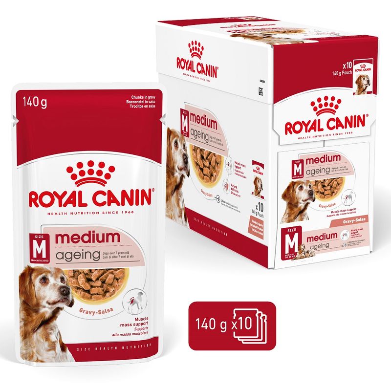 Royal Canin Medium Ageing in Gravy 10 x 140g
