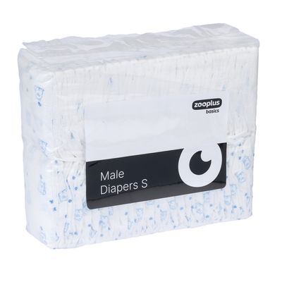 zooplus Basics Male Dog Nappies Size S: 32 - 44cm, 50 Nappies
