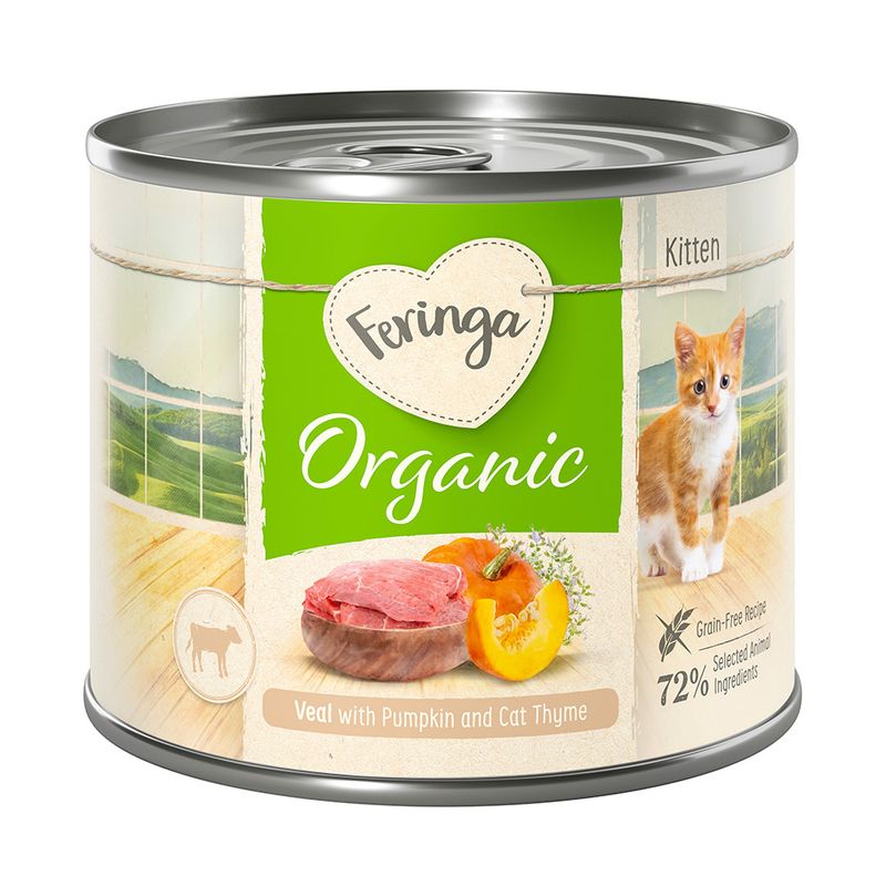 Feringa Organic Menu Kitten 6 x 200g Mixed Pack (2 Varieties)