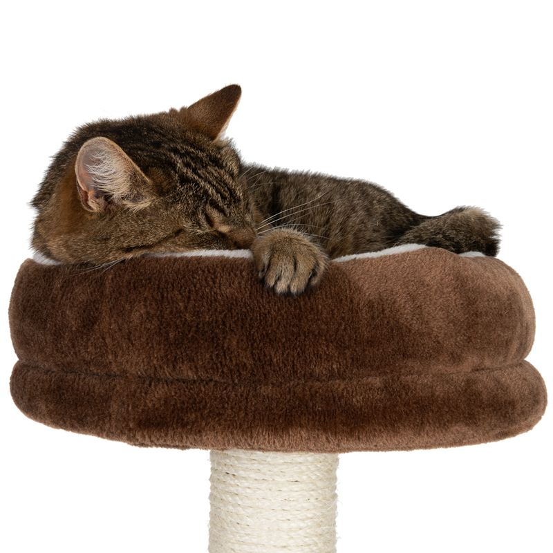 Gingerbread House Cat Tree with Ladder Beige