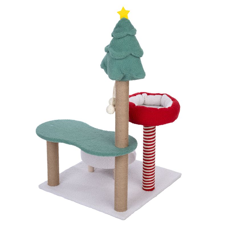 TIAKI Christmas Scratching Post Red/Green