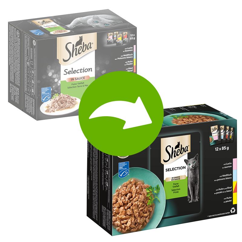 Sheba Pouches Select Slices in Gravy 12 x 85g Succulent Collection in Gravy