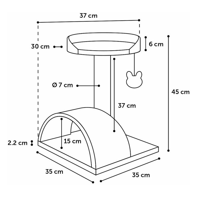 Flamingo Cat Tree Gene grey