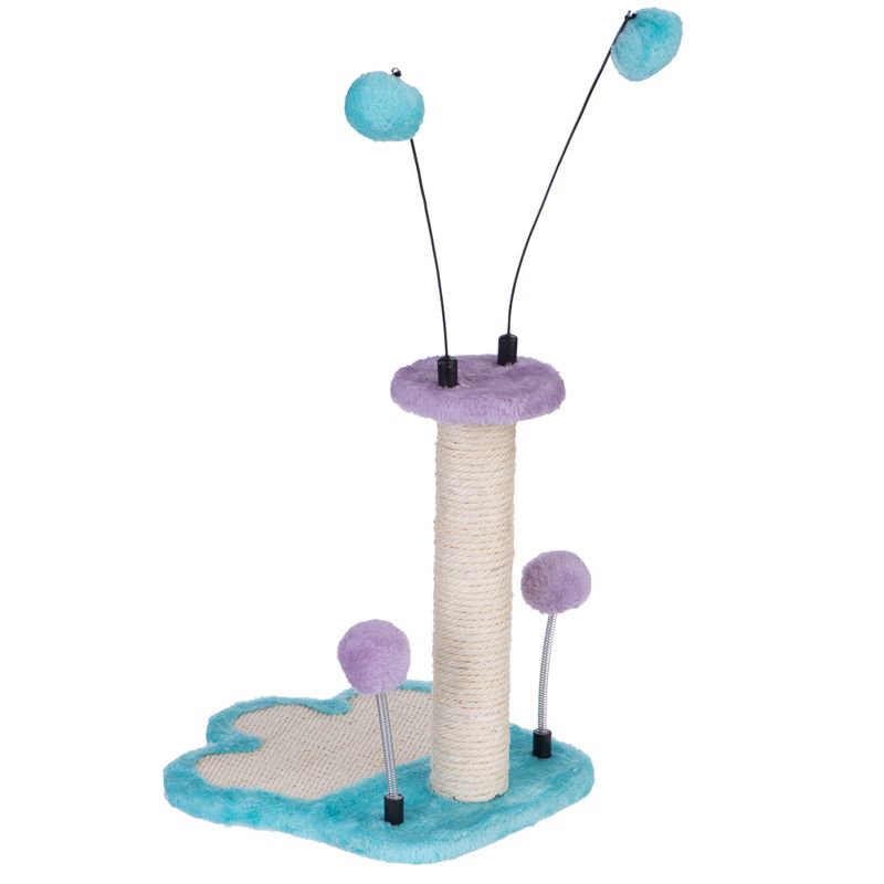 Finny Cat Scratching Post Blue/pink