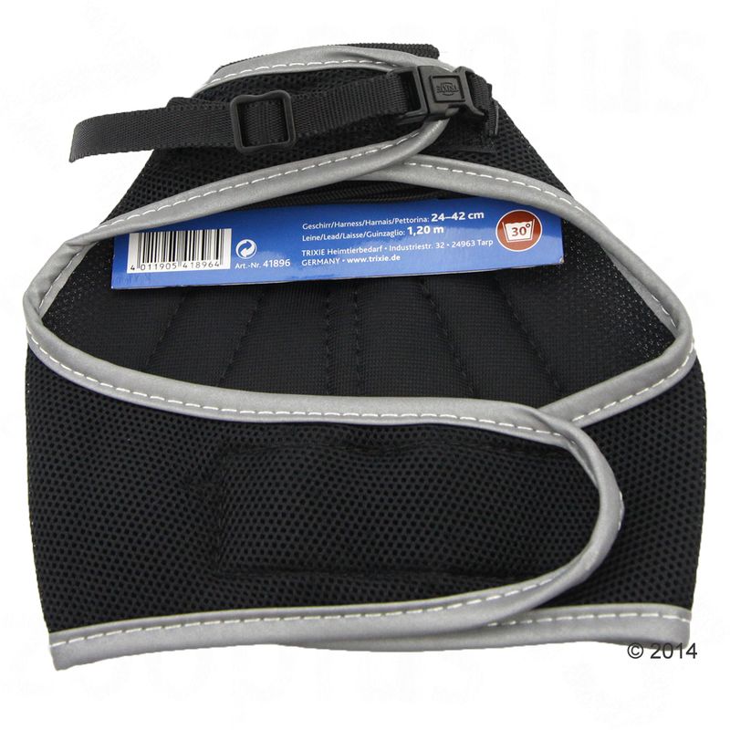 Trixie XCat Harness with Lead and Exclusive Stickers Black