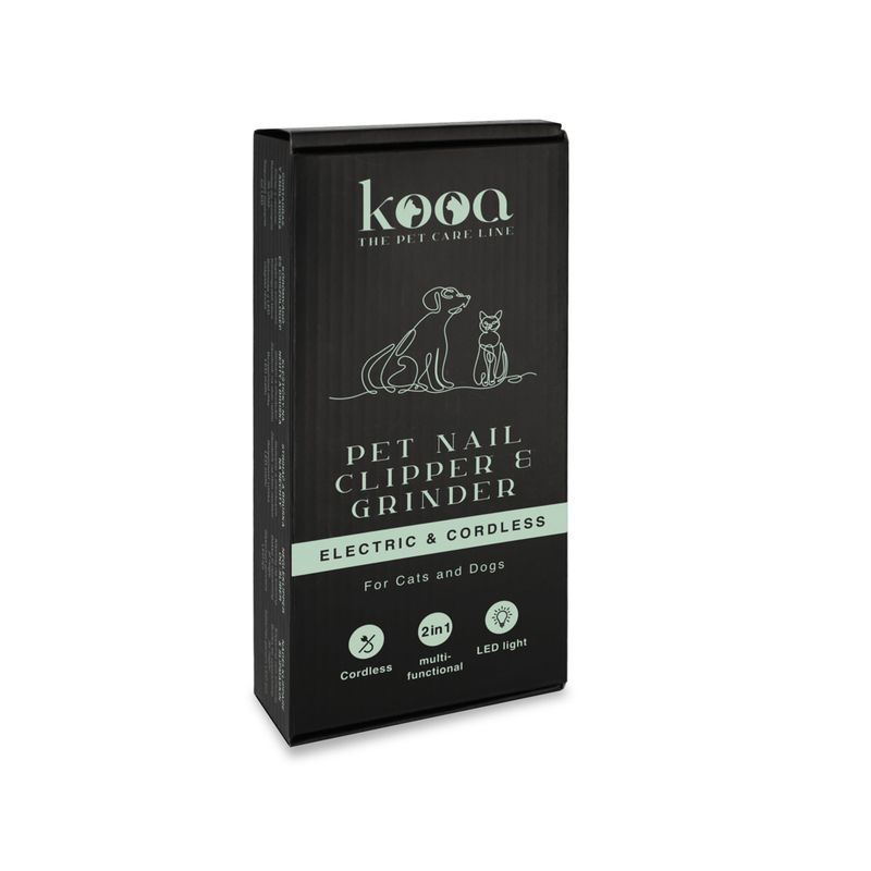 kooa 2-in-1 Claw Clippers & Grinder with LED approx. 20 x 9.9 x 4 cm (L x W x H)