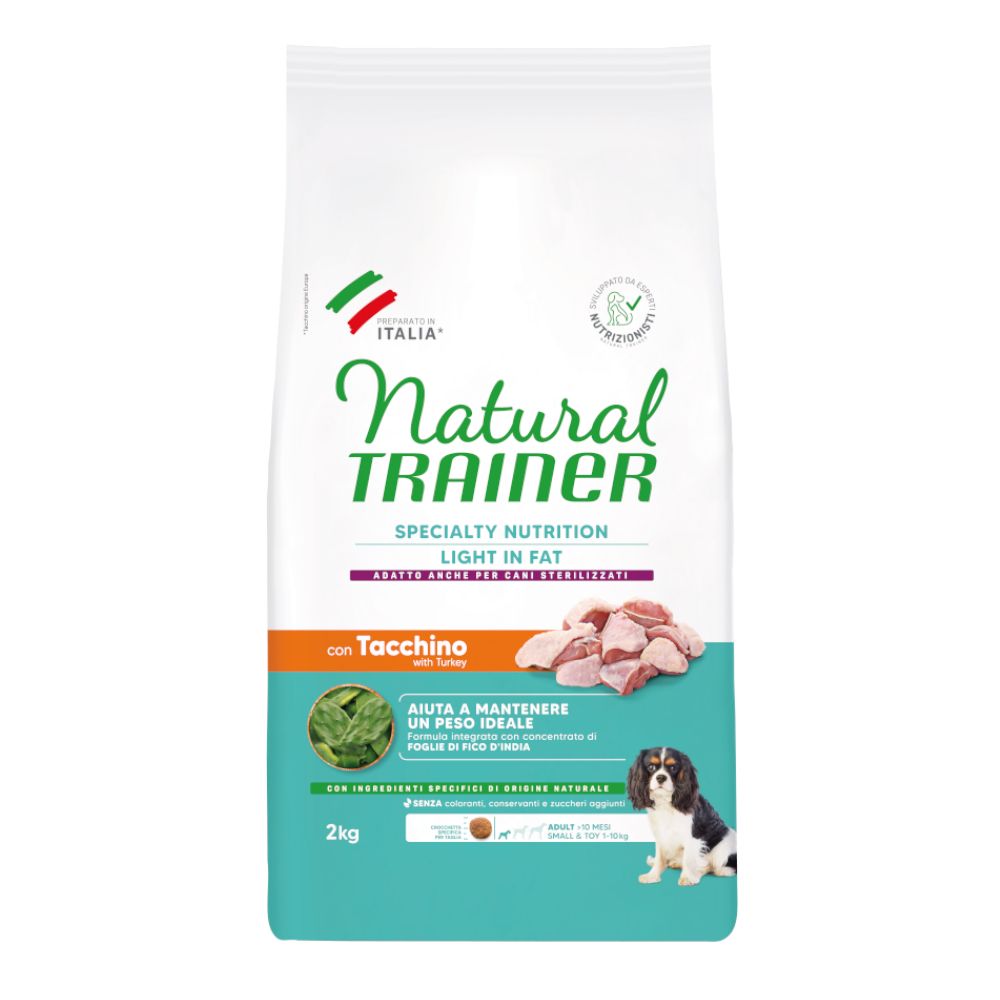 Natural Trainer Light in Fat Adult Small & Toy with Turkey 2 kg