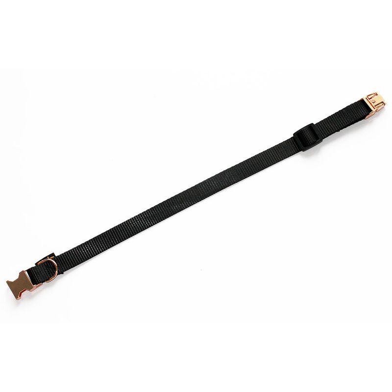 Home Collar Locked Rosé, Black 30-50 cm neck circumference, W 18 mm