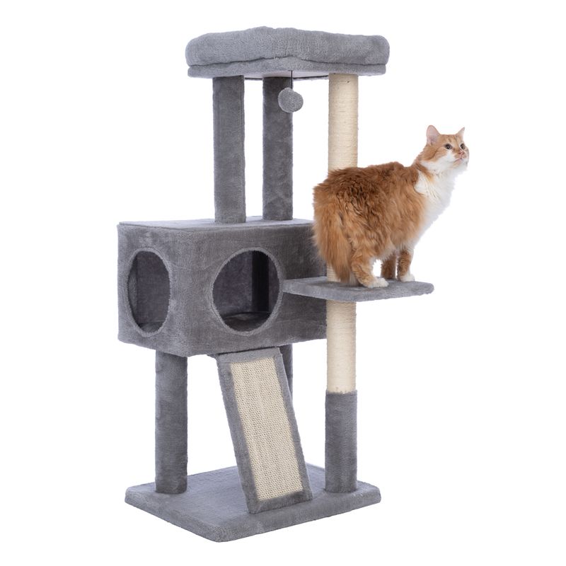 zooplus Basics Medium Scratching Tree Grey