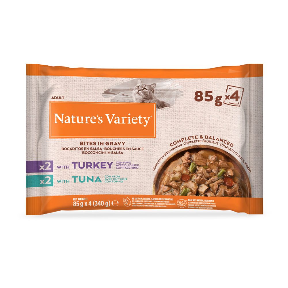 Nature's Variety Bites in Sauce 44 x 85g Chicken & Salmon