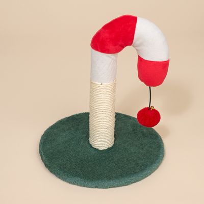 TIAKI Candy Cane Scratching Post Red/Green/White