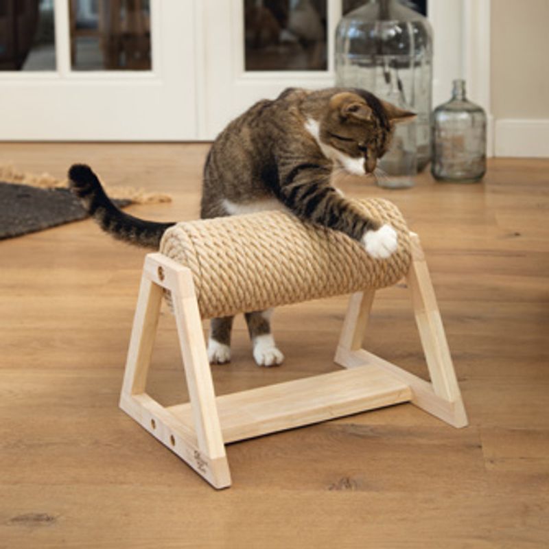 Designed by Lotte Yves Scratching Post with Base 36 x 29.5 x 28cm (L x W x H)