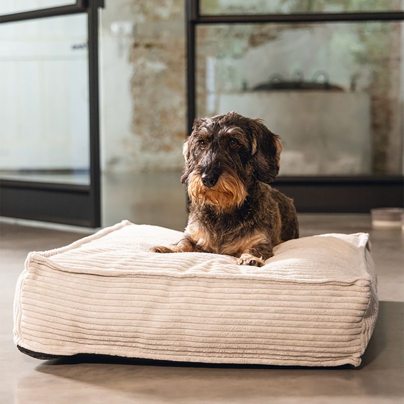 Designed by Lotte Ribbed Lounger Cushion - Light Grey approx. 70 x 55 x 15cm (L x W x H)