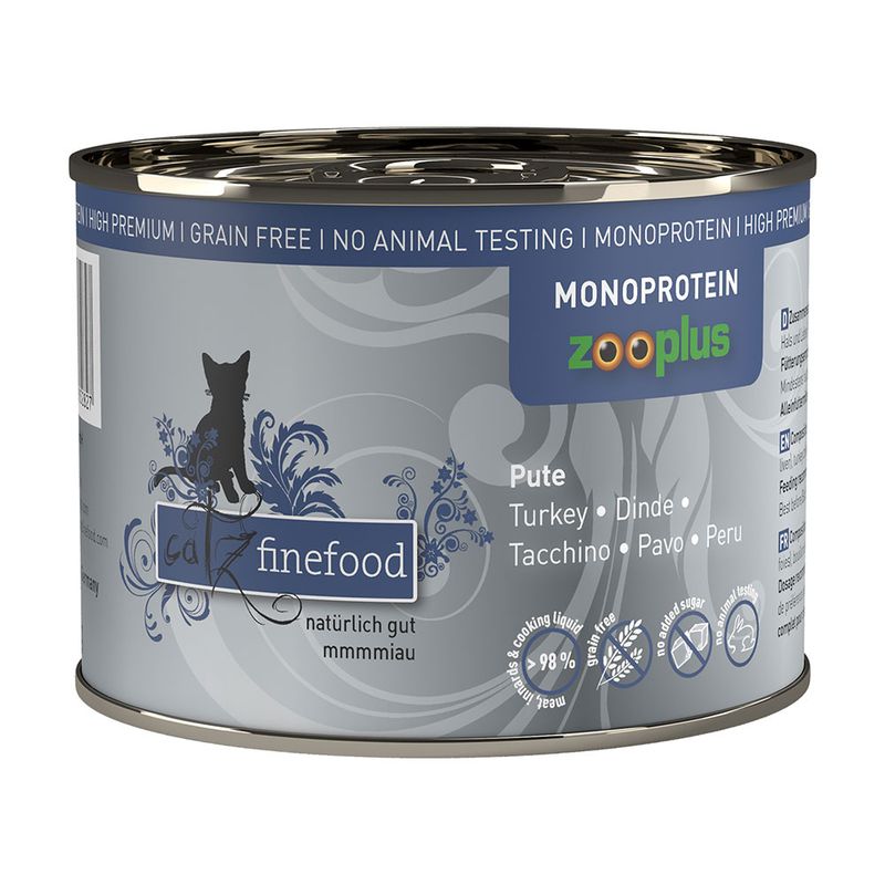 catz finefood Monoprotein Can 6 x 200g Turkey