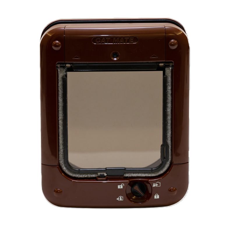 Cat Mate Microchip 360W Cat Flap Brown
