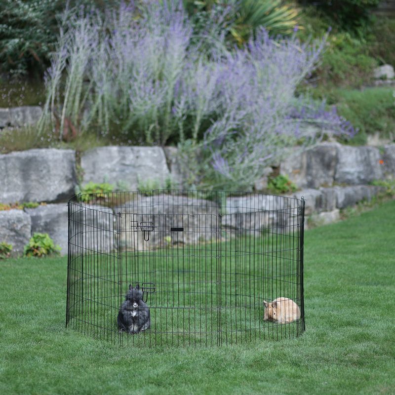 Kerbl Pet Enclosure with Door for Puppies and Small Animals 8 Elements, 57 x 78cm (W x H)