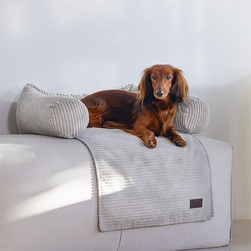 Designed by Lotte Couch Ribbed Cushion - Light Grey approx. 50 x 45 x 13.5cm (L x W x H)