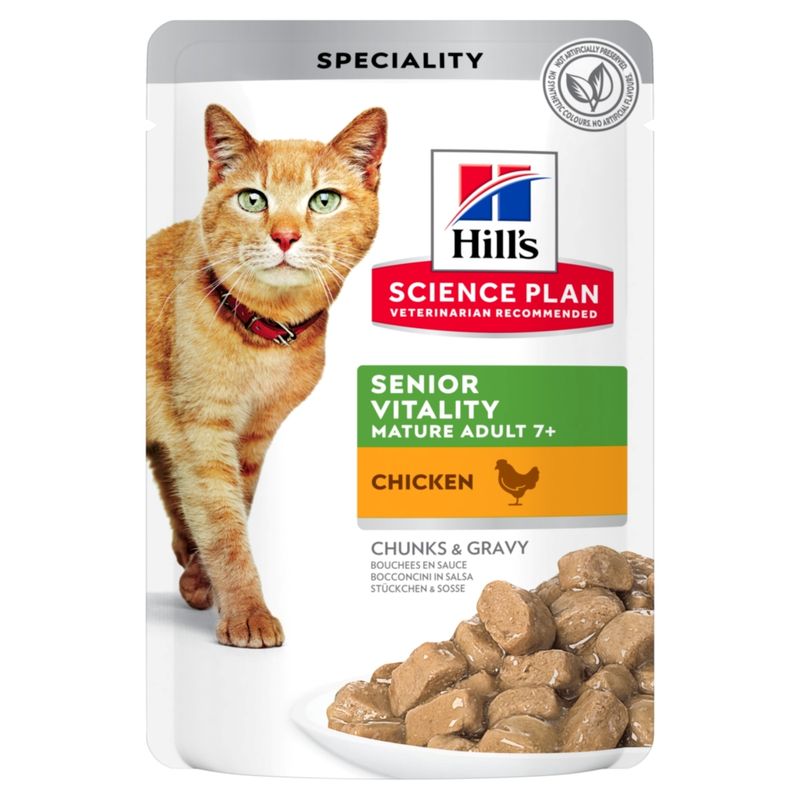Hill's Science Plan Mature Adult 7+ Senior Vitality 12 x 85g (Chicken & Salmon)
