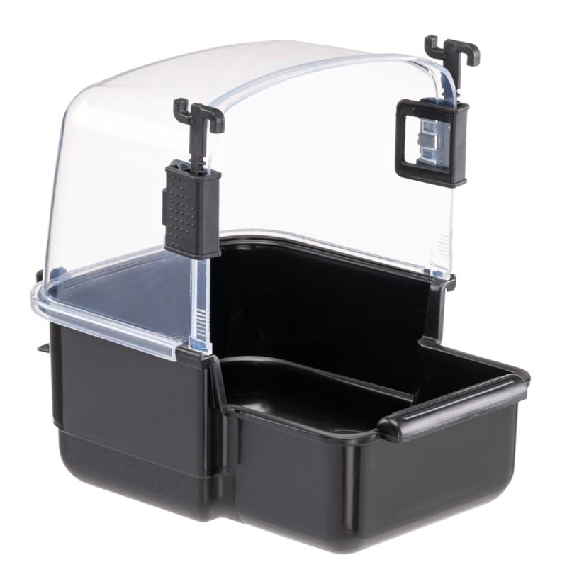Ferplast Large Parakeet Bird Bath, black L 19 x W 23 x H 22 cm