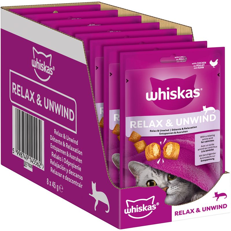 Whiskas Snacks Relax & Unwind Chicken (45g)