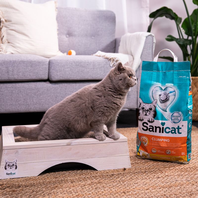 Sanicat Vanilla Mandarin Clumping Cat Litter 8l