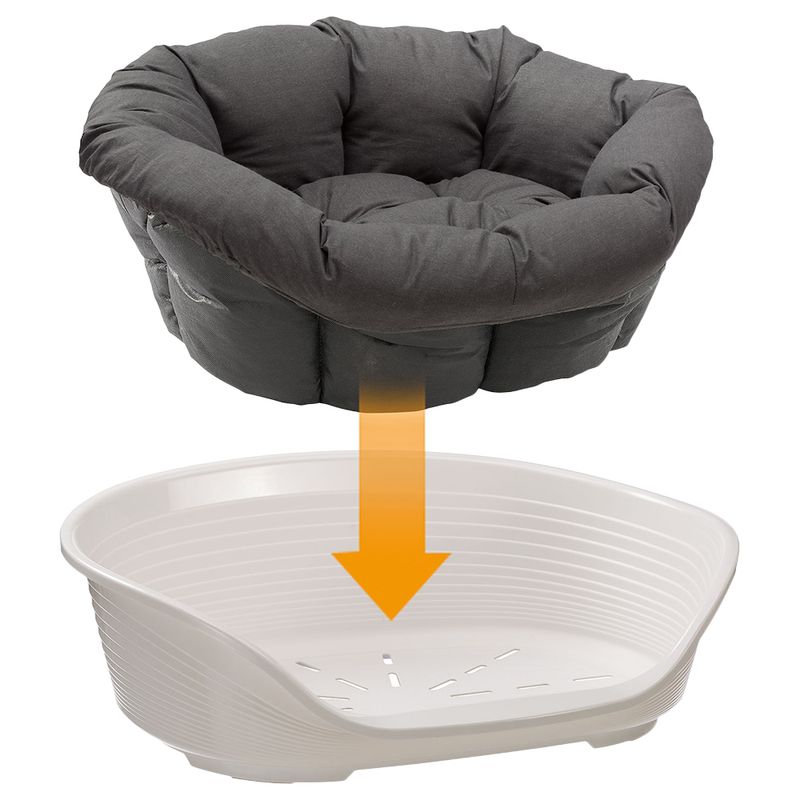 Cover Sofà anthracite for Ferplast basket Siesta Deluxe (without basket) Size 8: L 85 x W x H 62 x 28.5 cm